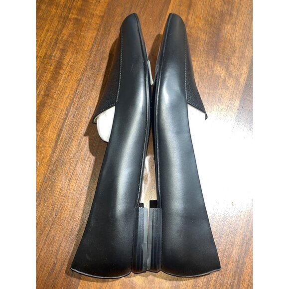 Everlane The Modern Point in Black Leather New Womens Flats Oxfords - Picture 7 of 16